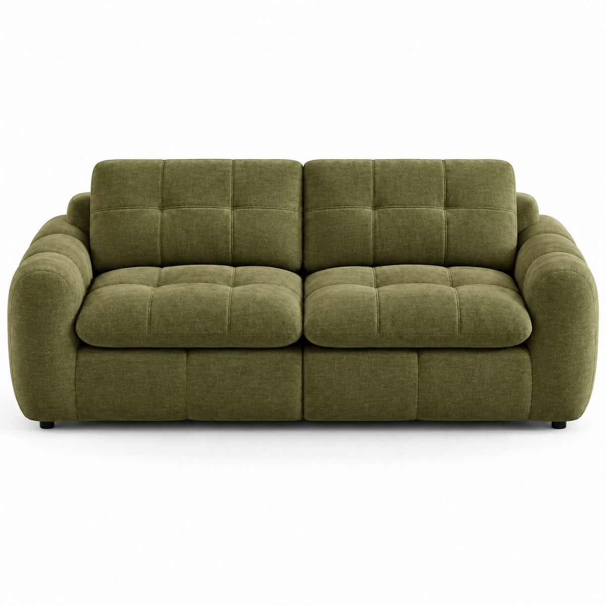 Canapé modulable Ronda 2 places vert olive, vue de face