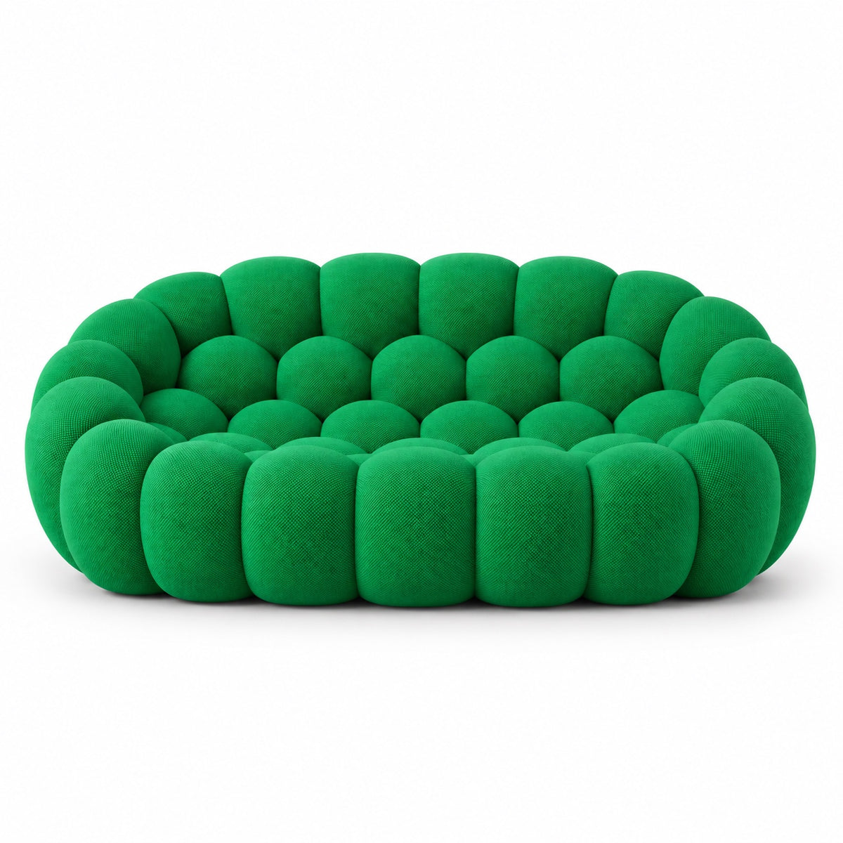 Canapé Séville en tissu texturé vert, vue de face